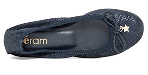 ERAM - ballerine FILLE bleu marine cuir paillette(pointure34)