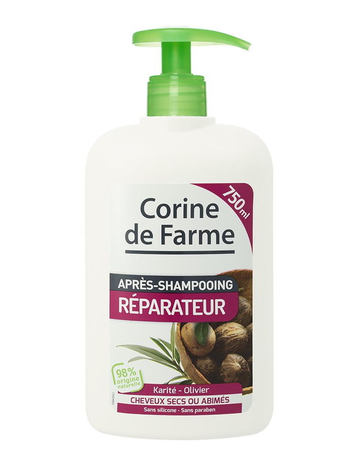 Corine de farme - Après-Shampoing Réparateur Karité & Olivier - 750 ml