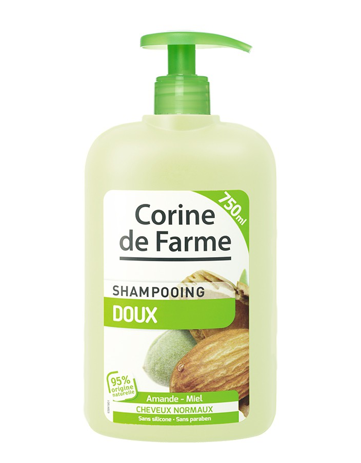 Corine de farme - Shampoing doux Amande & Miel - 750 ml