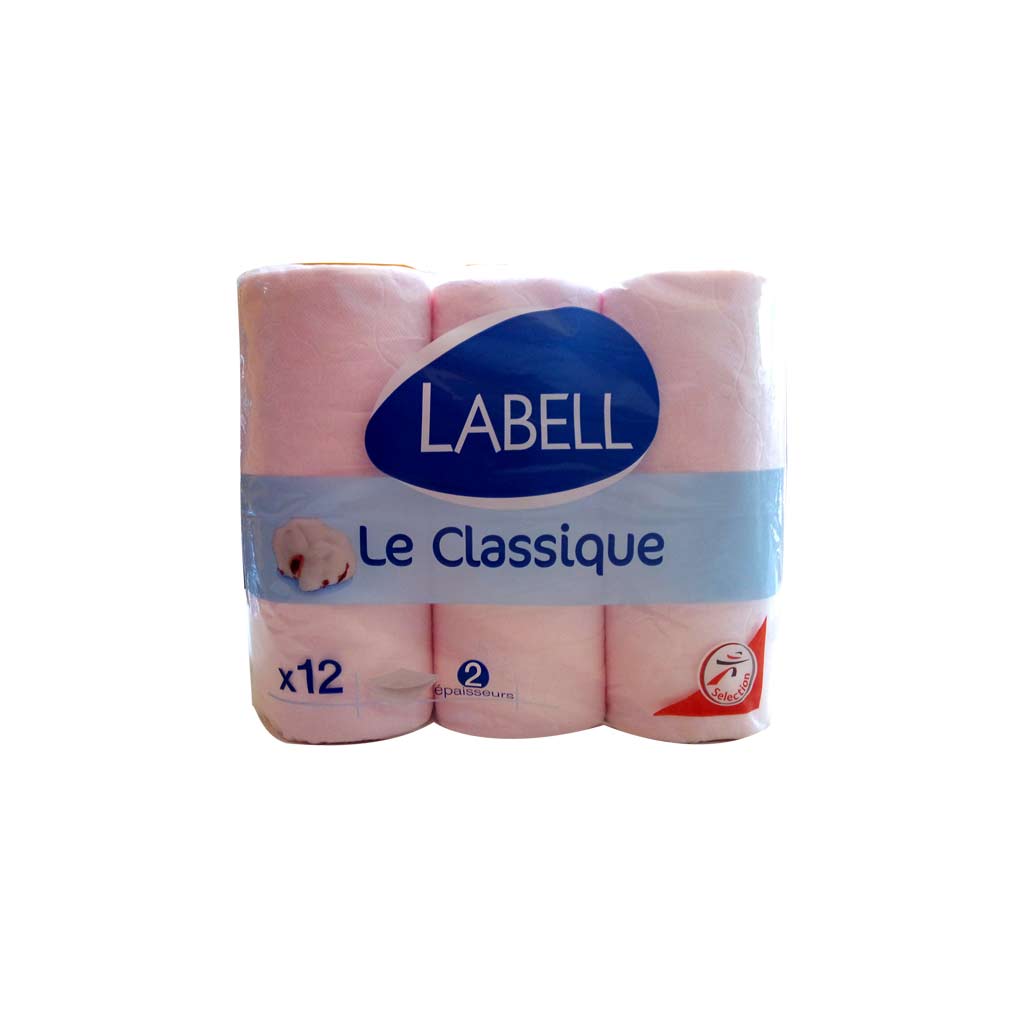 Label - papier hygienique classique - 12 rouleaux
