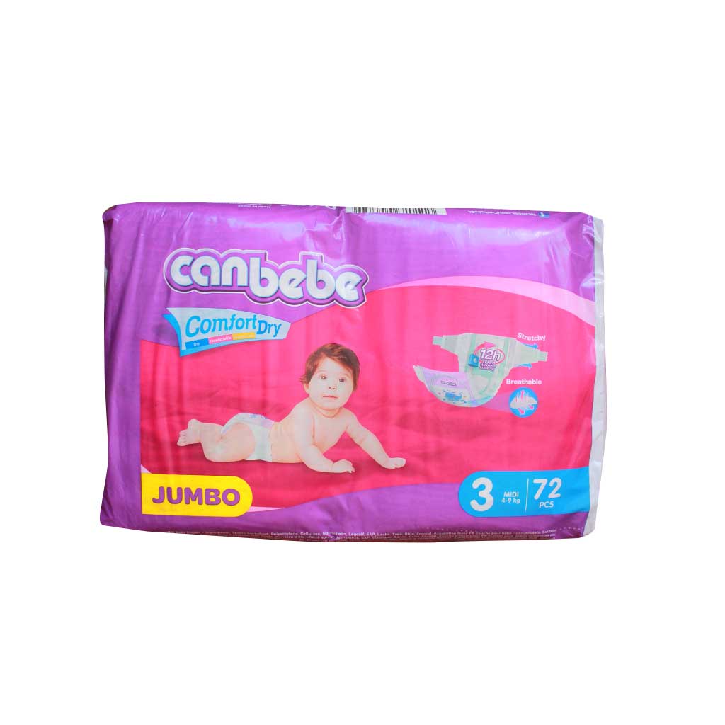 Canbebe - Couche jumbo midi - 72 pièces