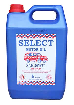 SELECT SAE - Huile pour moteur 20W50 API SF/CD - 5 litres.