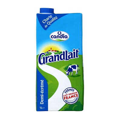 Candia - Lait en brique demi écrémé 1 L