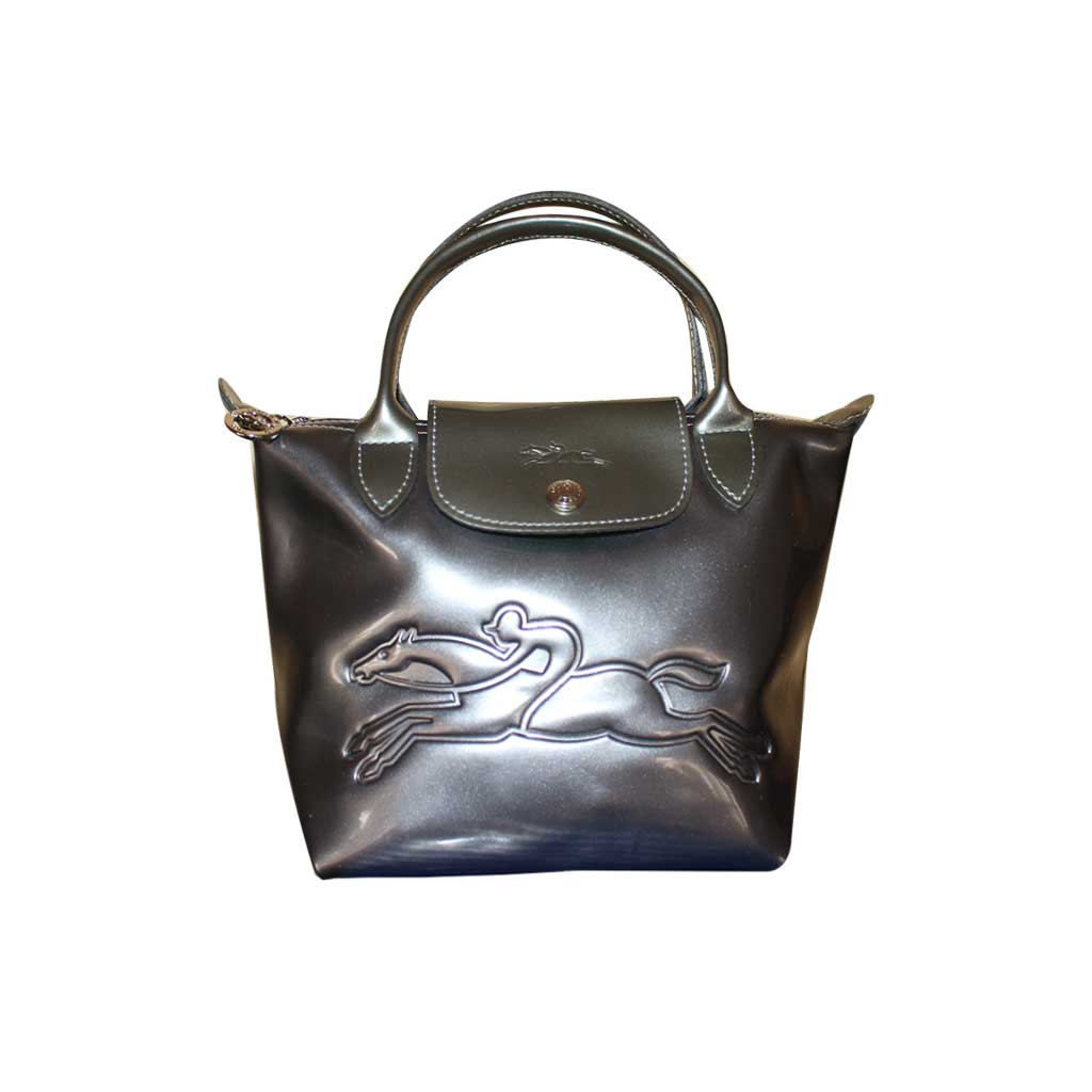 Longchamp - Sac à main Le pliage - Horseman argent foncé