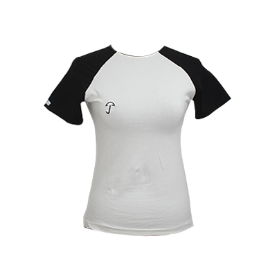 Jejoo - T-shirt Bicolore Blanc/Noir - taille M