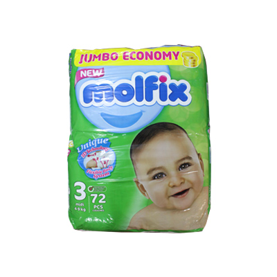 Molfix - Couche Jumbo Midi - 72 pièces