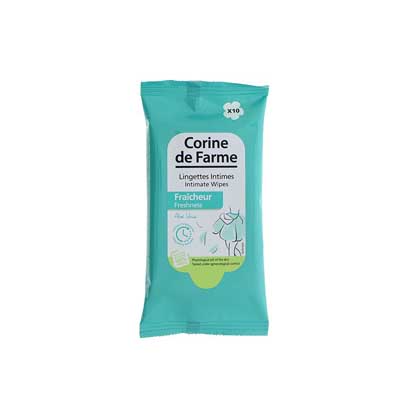 Corine de farme - Lingette intime fraîcheur - 10 pièces