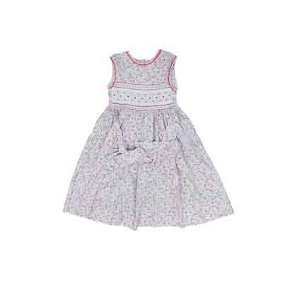 Robe fillette 6 ans - 100% coton - Rose fleuri