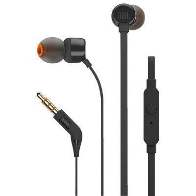 JBL - Ecouteur Noir T110 (son pur Bass)