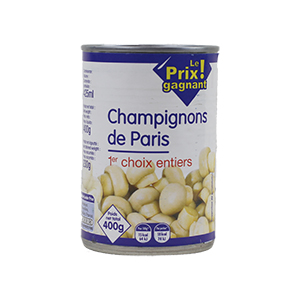 Le prix gagnant - Champignons de Paris - 400g