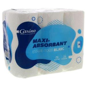 Casino - Essuie Tout Blanc Maxi Absorbant-6 Rouleaux
