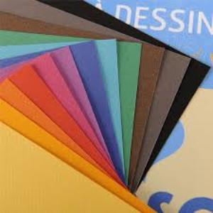 CANSON-Papier à dessin couleur mi-teintes vives - pochette 12 feuilles 160g