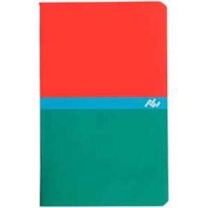 CONQUERANT- Carnet piqûre 9x14 cm - 96 pages - Rouges/vert