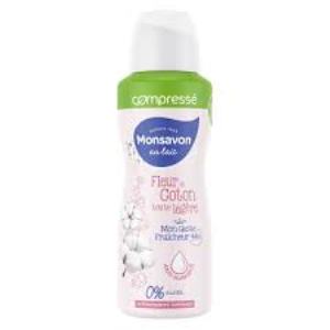 Monsavon - Anti-Transpirant Femme Spray Compressé Fleur de Coton Toute Légère 100ml