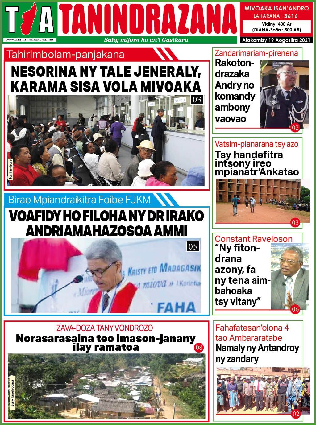 TIA TANINDRAZANA 19-08-2021
