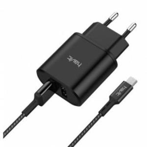 Havit - Chargeur de voyage double USB avec cable micro USB - Noir  