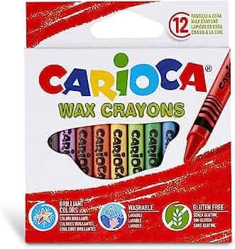 Carioca - 12 crayons de cire lavables  