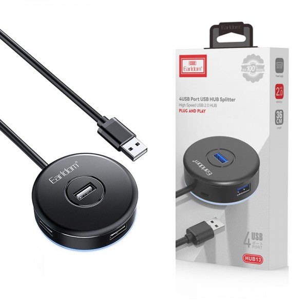 Port USB 4x USB 2.0 haute vitesse avec alimentation externe Earldom 