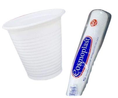 Cosmo - Verre a jeter blanc - Paquet de 50 pièces