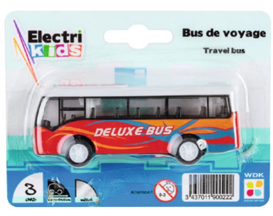 electrikids-BUS DE VOYAGE 9CM METAL 