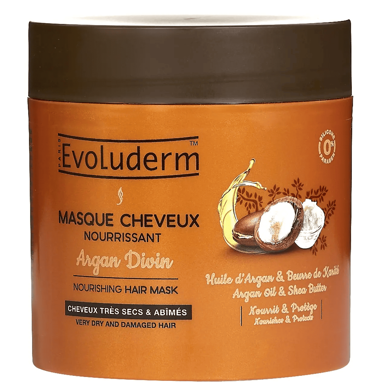 EVOLUDERM - Masque cheveux argan divin - 500ml 