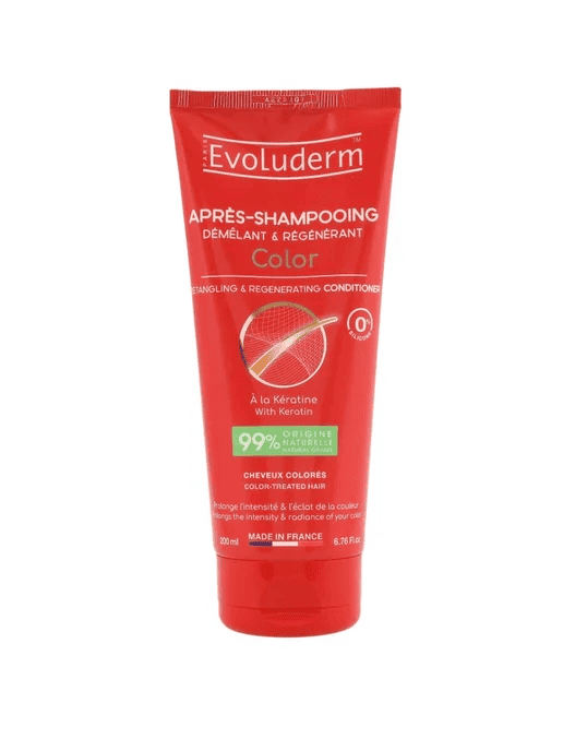 EVOLUDERM - Apres-shampoing demelant et regenerant color - 200ml 