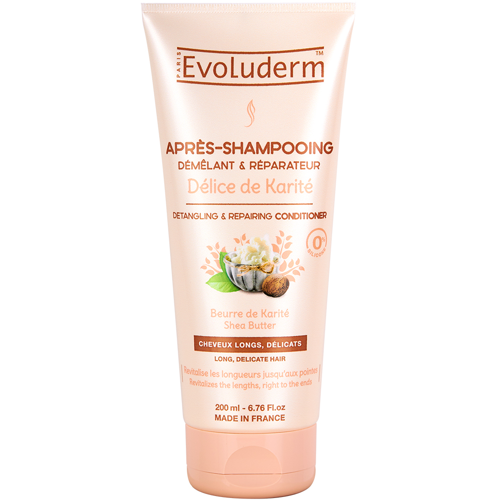  EVOLUDERM - Apres-shampoing demelant et reparateur delice Karite - 200ml 