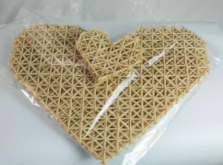 sous-plat avec sous-assiette neutre coeur 6 pieces  